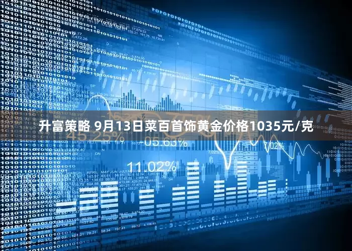 升富策略 9月13日菜百首饰黄金价格1035元/克